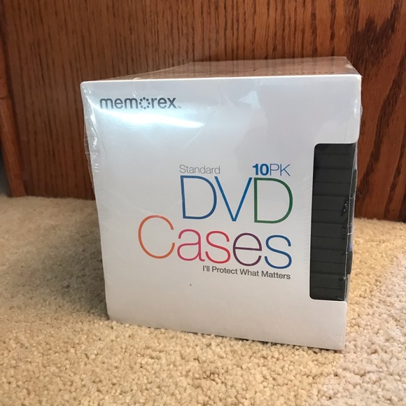 Memorex Standard DVD CD Storage Cases 10 Pack Sealed Black Home Organization - Picture 5 of 7